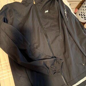 Like New Men's Black New Balance Windbreaker Jacket Size Medium